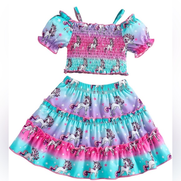 Other - Toddler Unicorn Skirt and Top Set NWT